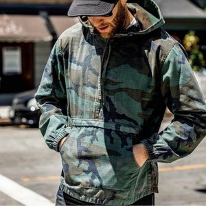 Baldwin Kansas City Camo Canvas Pullover Anorak M